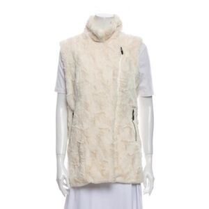 Adrienne Landau Faux‎ Fur Vest Cream Size Large Vegan